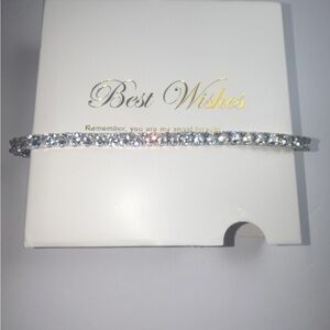 Kay Jewelers Silver and White Bracelet